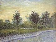 Vincent Van Gogh Lane in Voyer d'Argenson Park at Asnieres (nn04) Spain oil painting reproduction